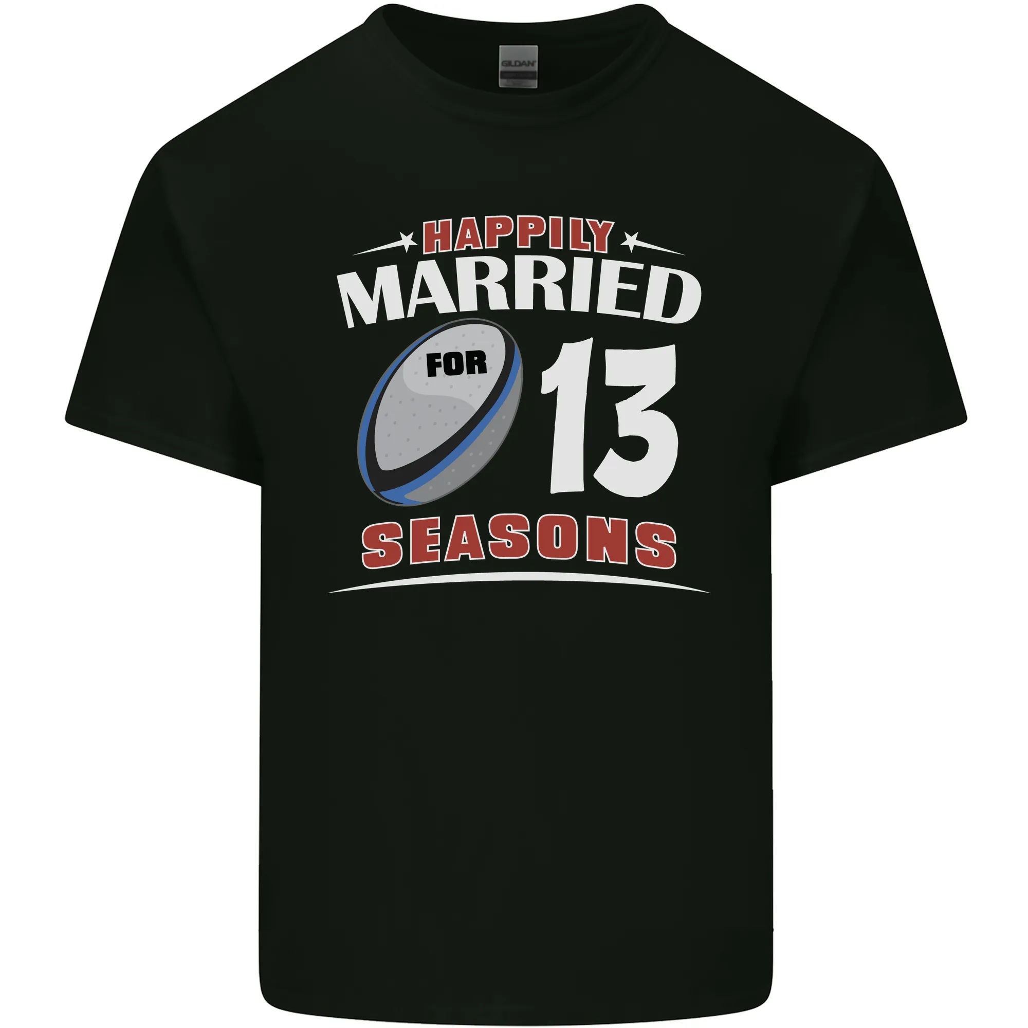 13 Year Wedding Anniversary 13th Rugby Mens Light Cotton T-Shirt