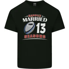 13 Year Wedding Anniversary 13th Rugby Mens Light Cotton T-Shirt