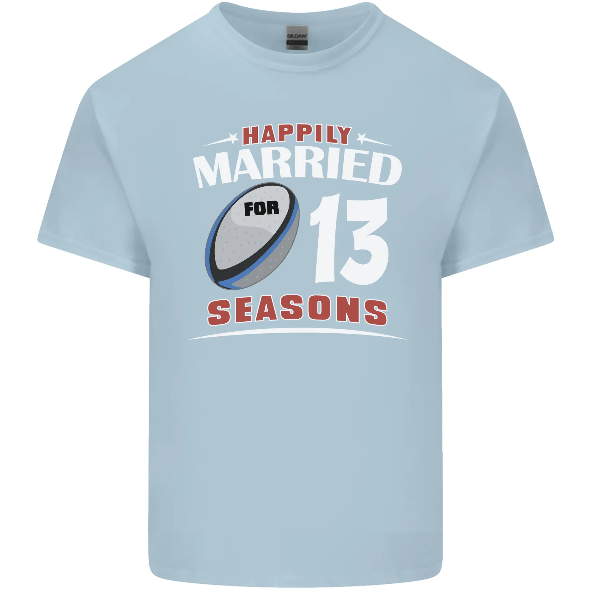 13 Year Wedding Anniversary 13th Rugby Mens Light Cotton T-Shirt