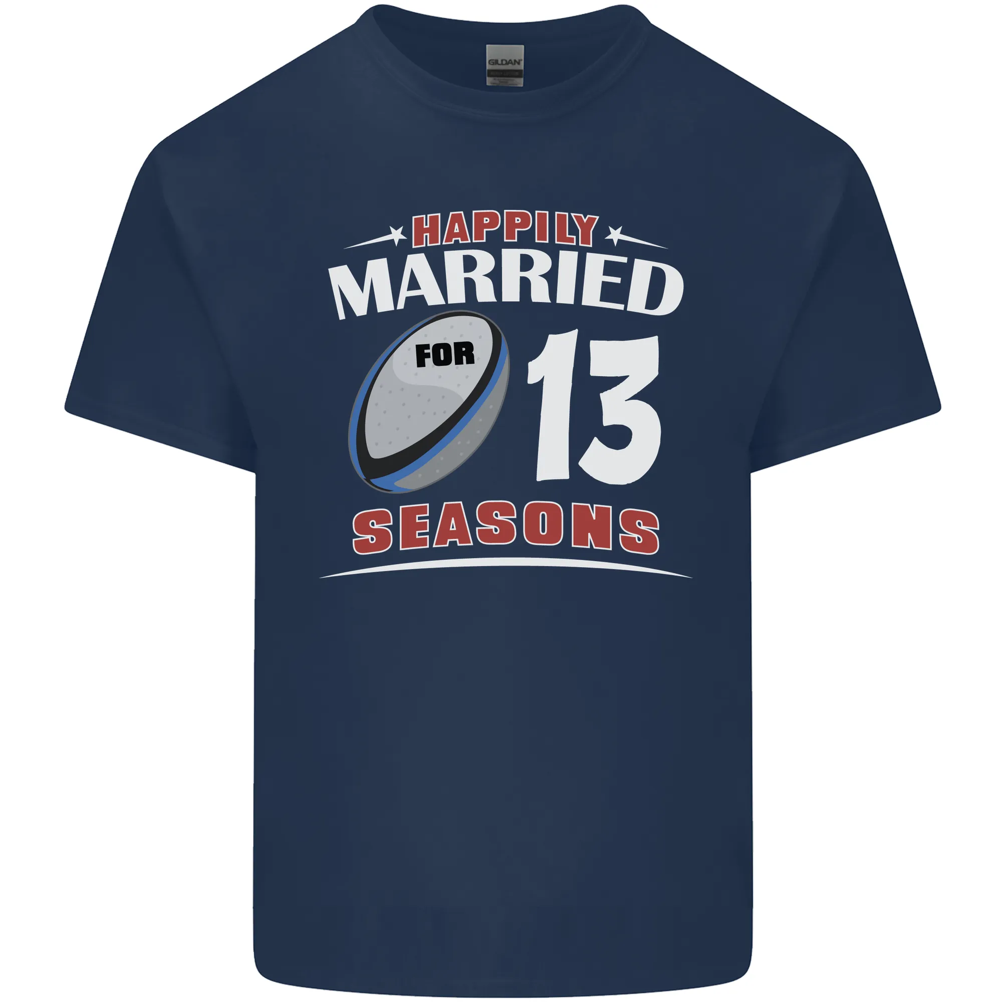 13 Year Wedding Anniversary 13th Rugby Mens Light Cotton T-Shirt