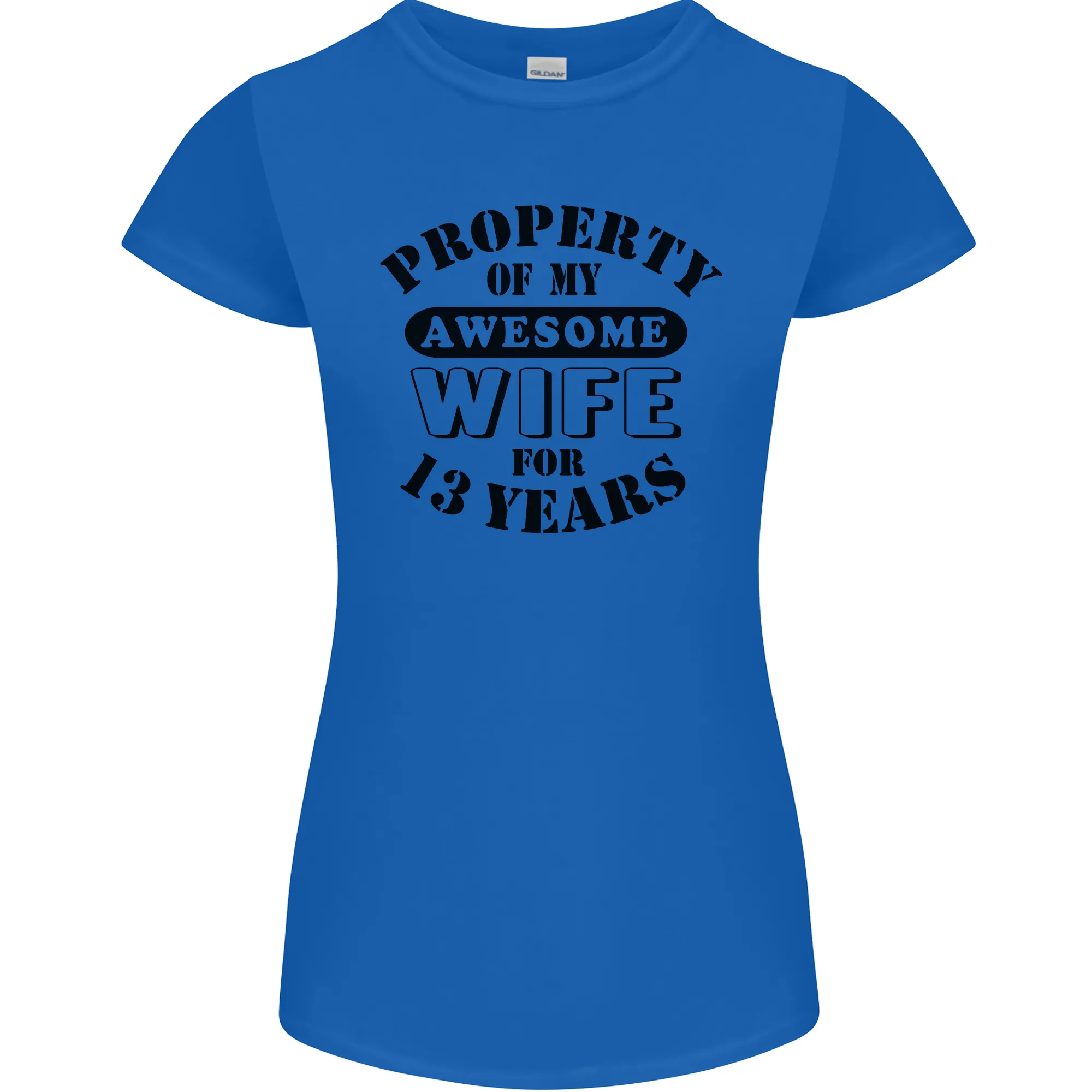 13th Wedding Anniversary 13 Year Funny Wife Womens Petite Cut T-Shirt