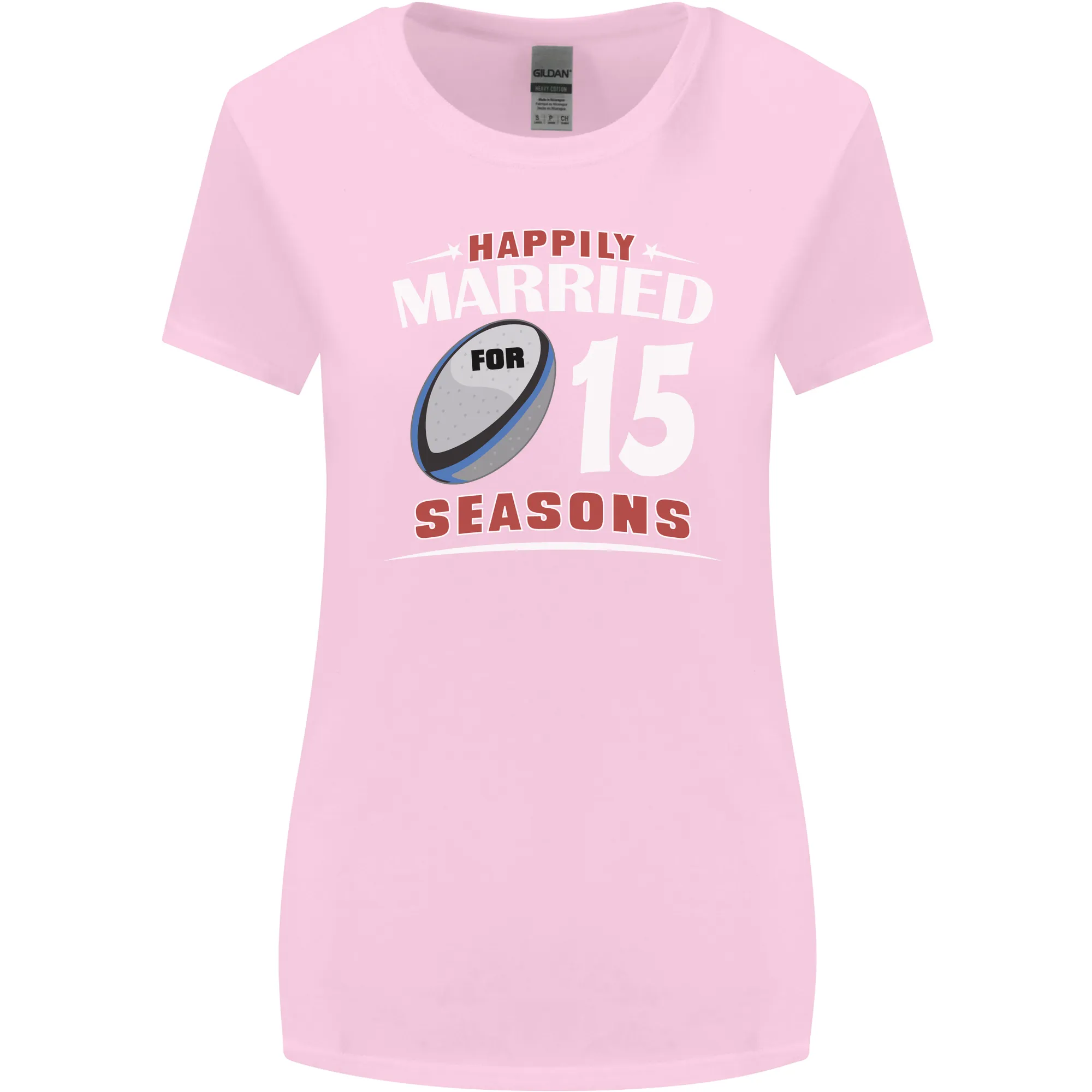 15 Year Wedding Anniversary 15th Rugby Womens Wider Cut T-Shirt