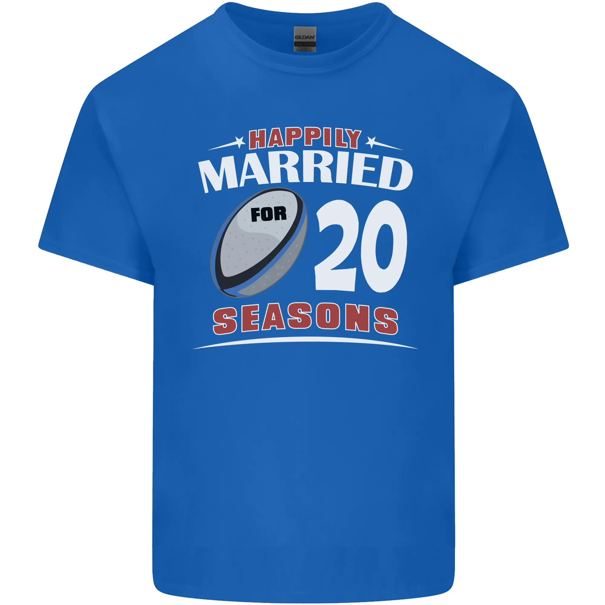 20 Year Wedding Anniversary 20th Rugby Mens Light Cotton T-Shirt