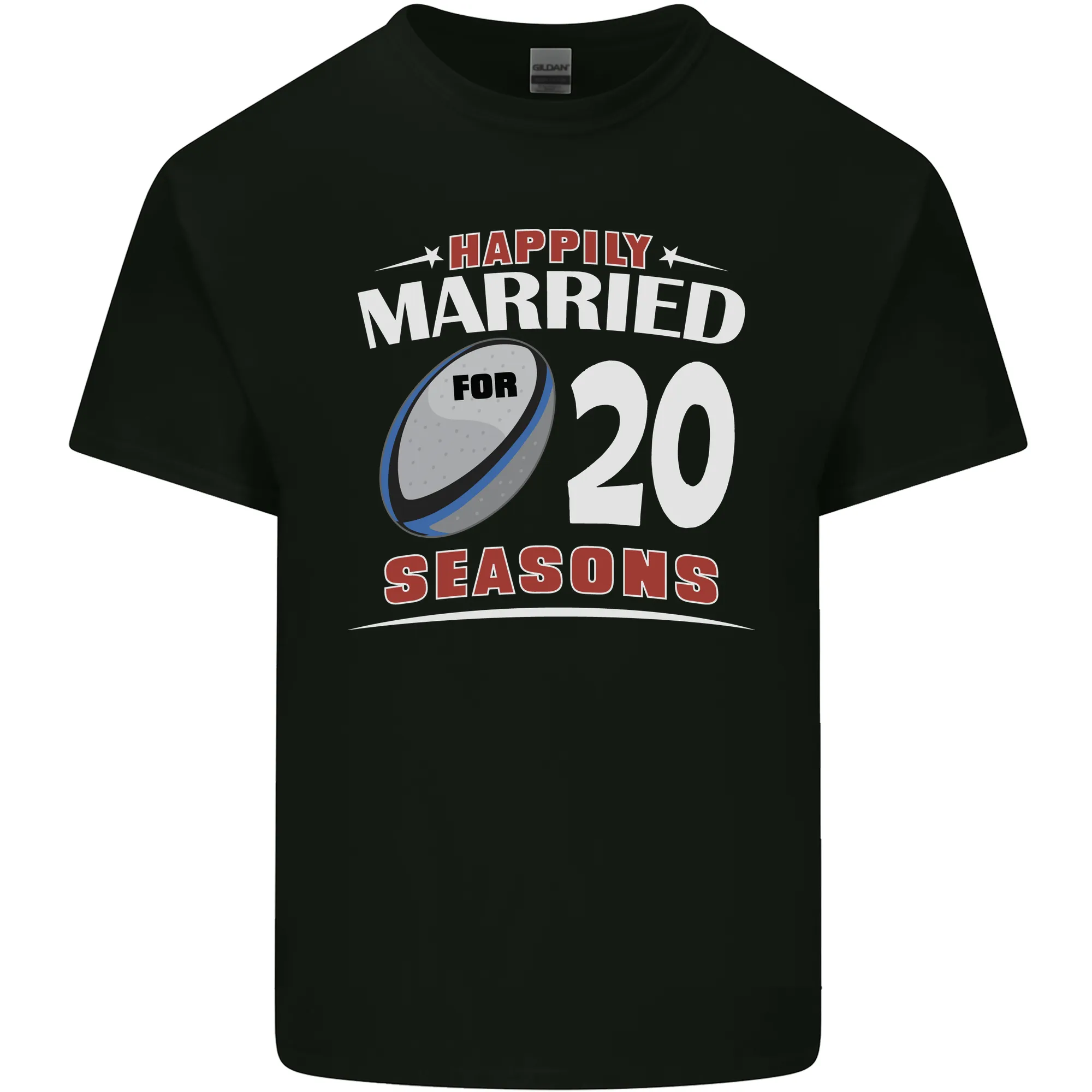 20 Year Wedding Anniversary 20th Rugby Mens Light Cotton T-Shirt