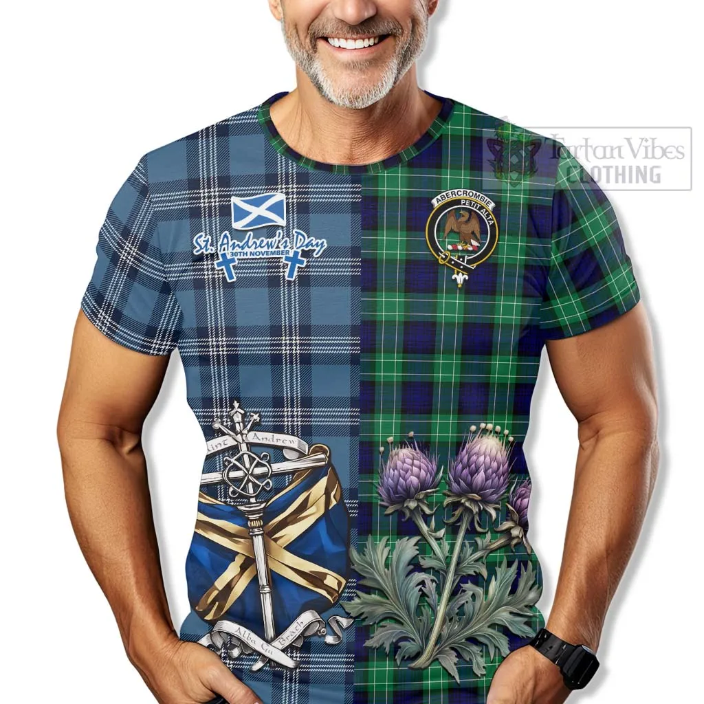 Abercrombie Tartan T-Shirt Happy St. Andrew's Day Half Tartan Style