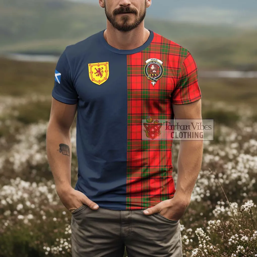 Adair Tartan T-Shirt Alba with Scottish Lion Royal Arm Half Style