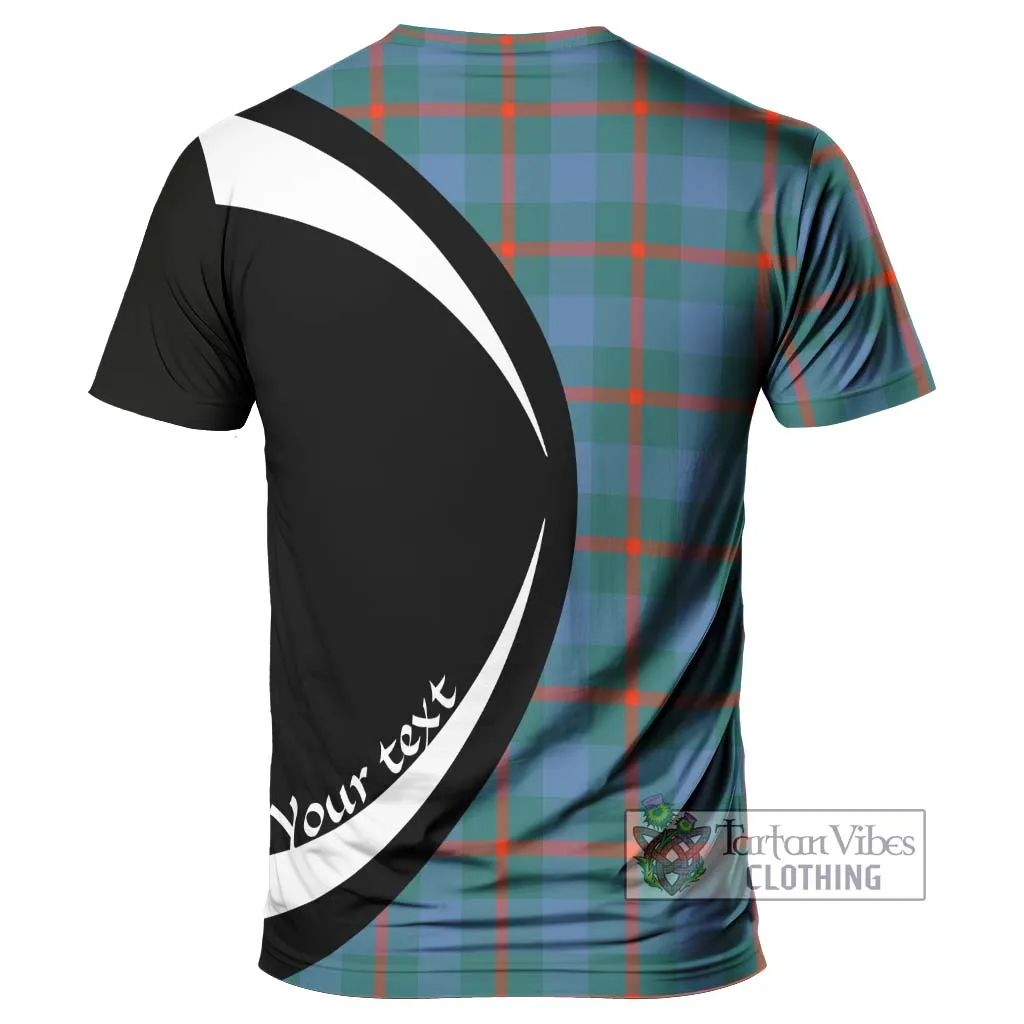 Agnew Ancient Tartan T-Shirt with Family Crest Circle Style