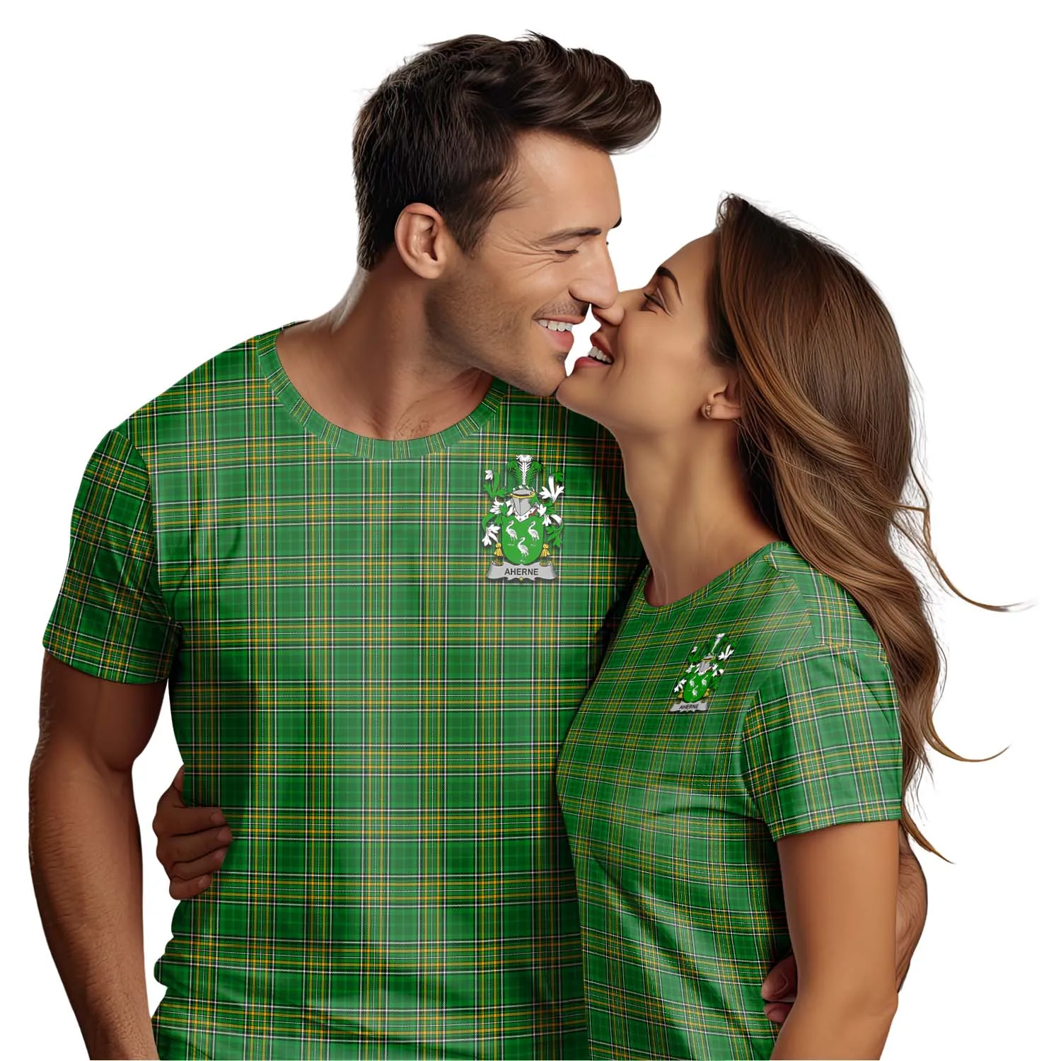 Aherne Irish Clan Tartan T-Shirt with Family Seal