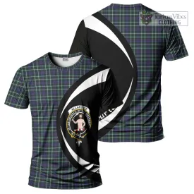 Allardice Tartan T-Shirt with Family Crest Circle Style