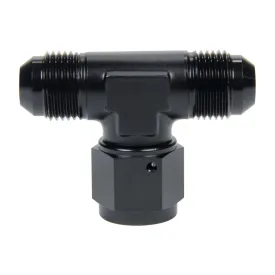 Allstar Performance Tee Adapter - 3 AN Male x 3 AN Male x 3 AN Female Swivel - Black Anodize