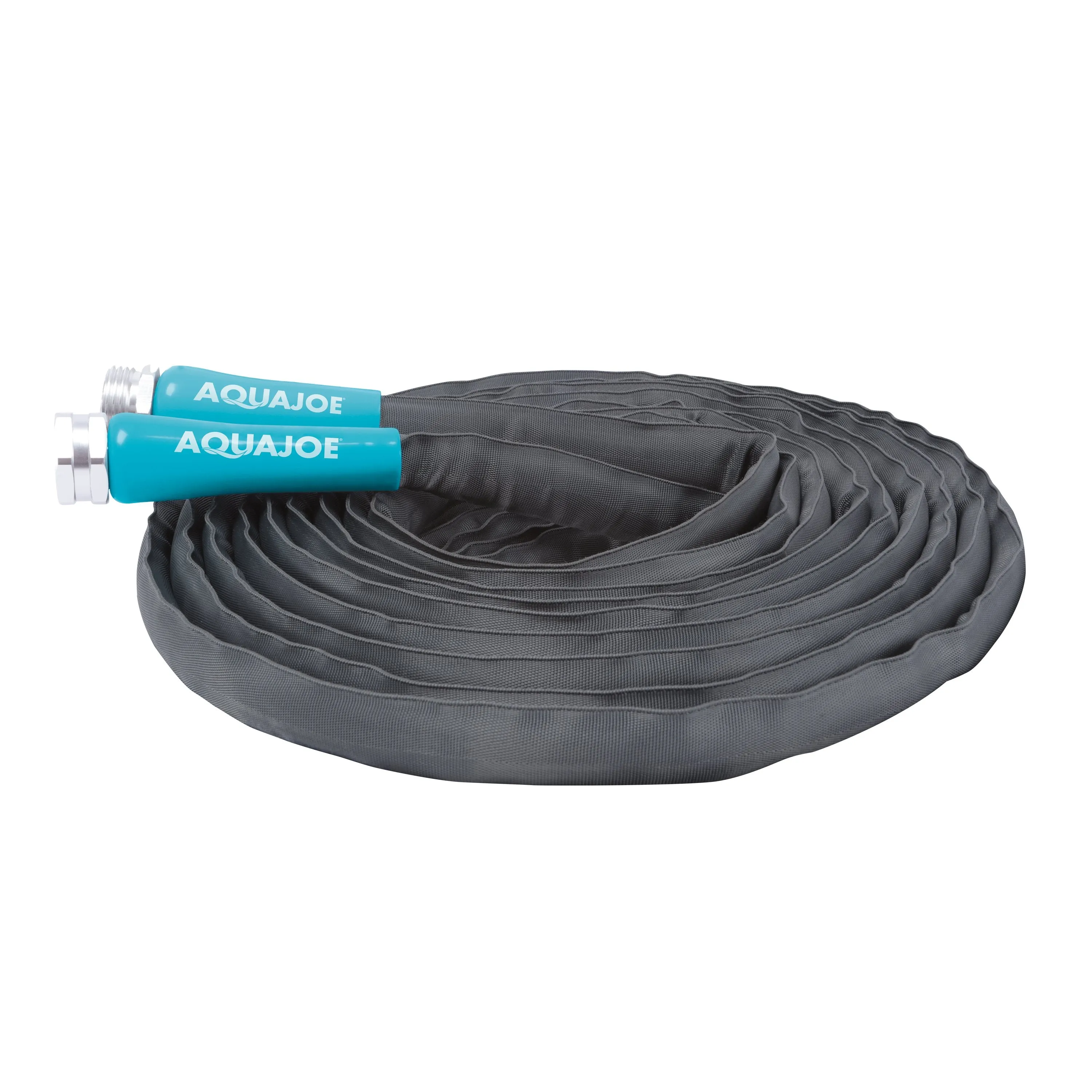 Aqua Joe AJFJH25-PRO Ultra Flexible Kink Free Fiberjacket Garden Hose | 25-Foot | Metal Fittings