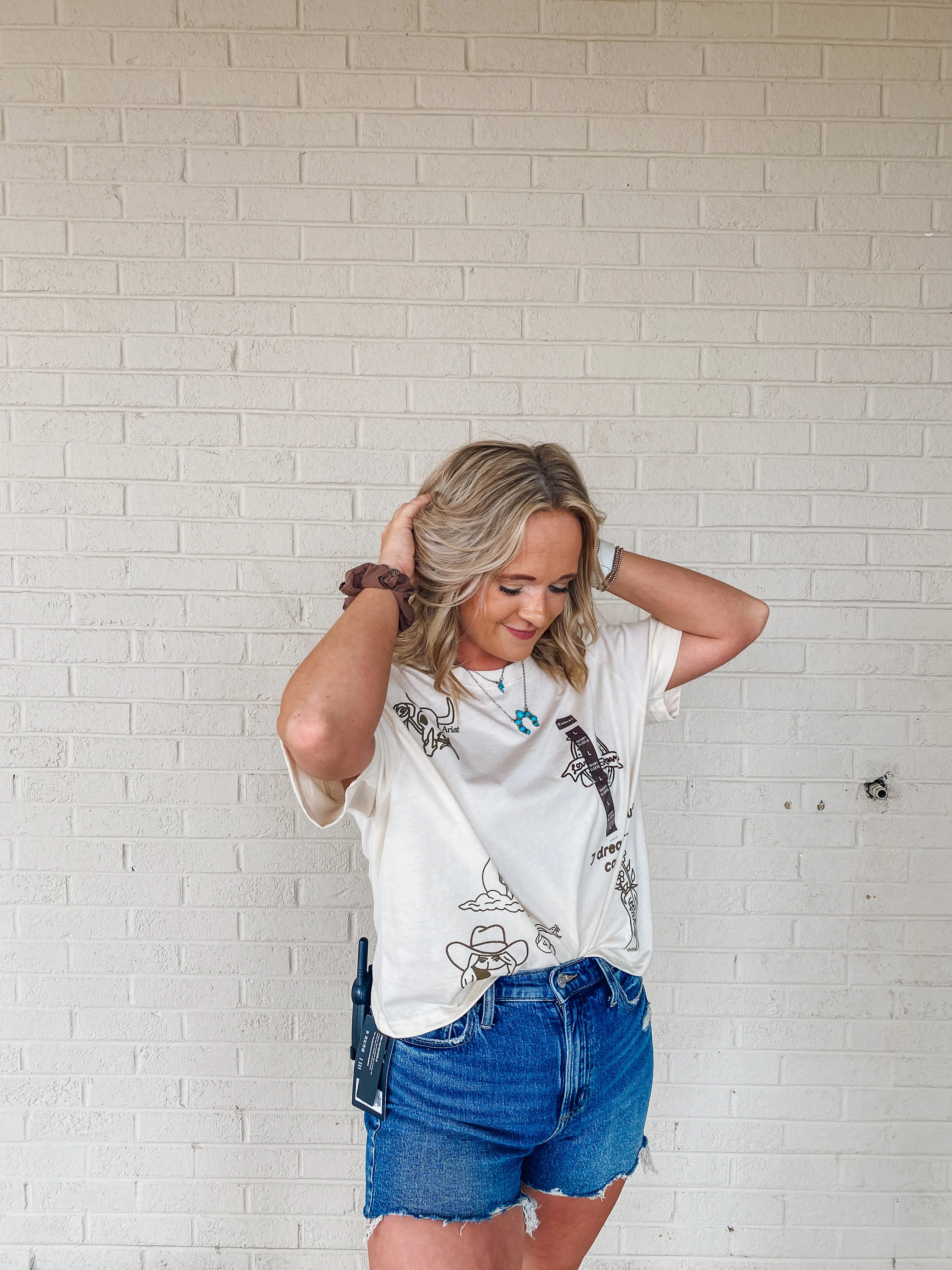 Ariat Cream Cowgirl Crop Tee