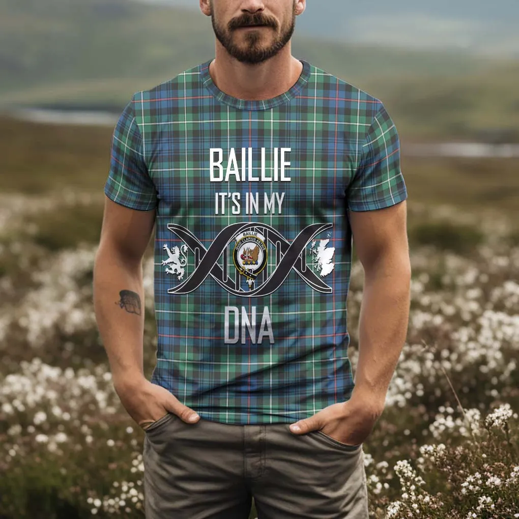 Baillie Ancient Tartan T-Shirt with Family Crest DNA In Me Style