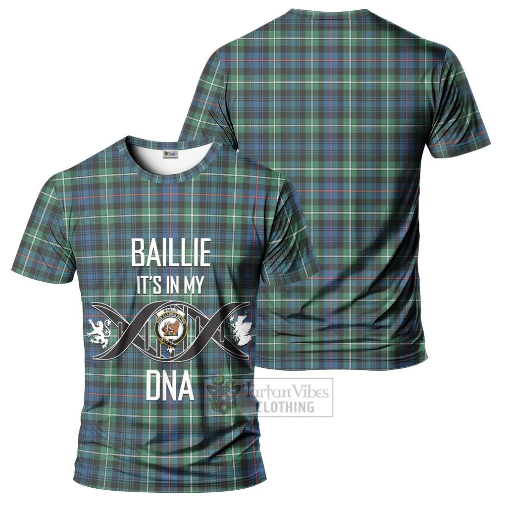 Baillie Ancient Tartan T-Shirt with Family Crest DNA In Me Style