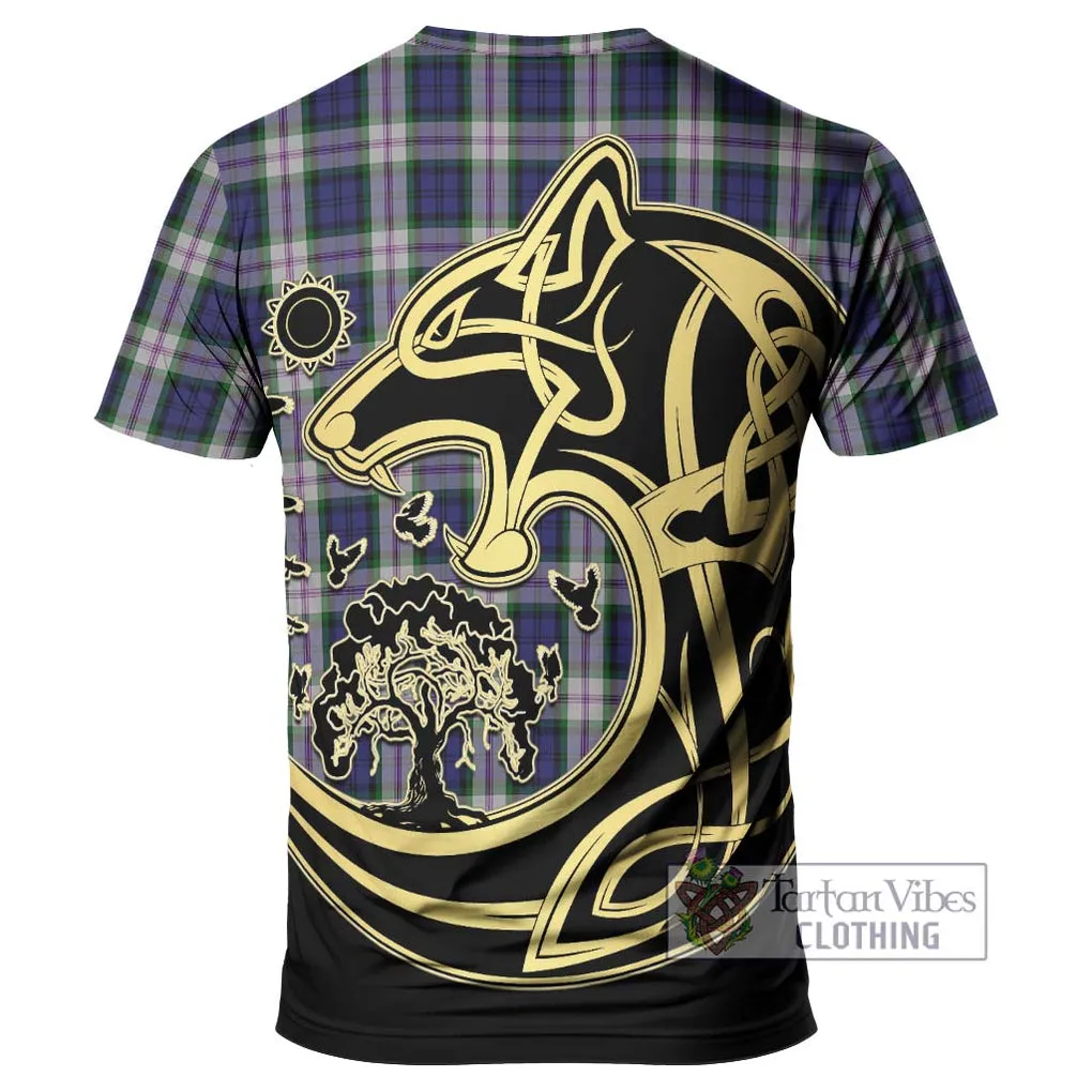 Baird Dress Tartan T-Shirt with Family Crest Celtic Wolf Style