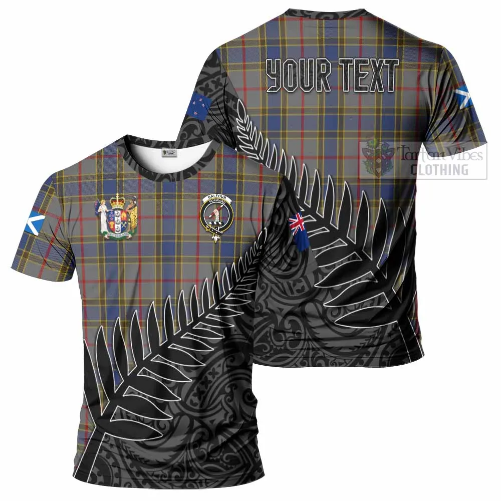 Balfour Crest Tartan T-Shirt with New Zealand Silver Fern Half Style