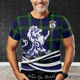 Bannerman Tartan T-Shirt with Alba Gu Brath Regal Lion Emblem