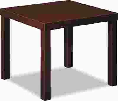 Basyx Laminate Occasional Table 24 Inch W X 24 Inch D X 20 Inch H Mahogany