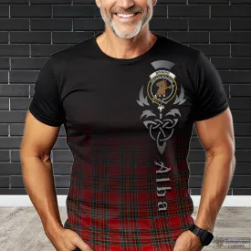 Binning Tartan T-Shirt Featuring Alba Gu Brath Family Crest Celtic Inspired