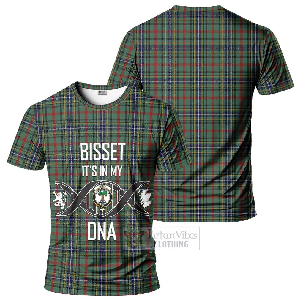 Bisset Tartan T-Shirt with Family Crest DNA In Me Style