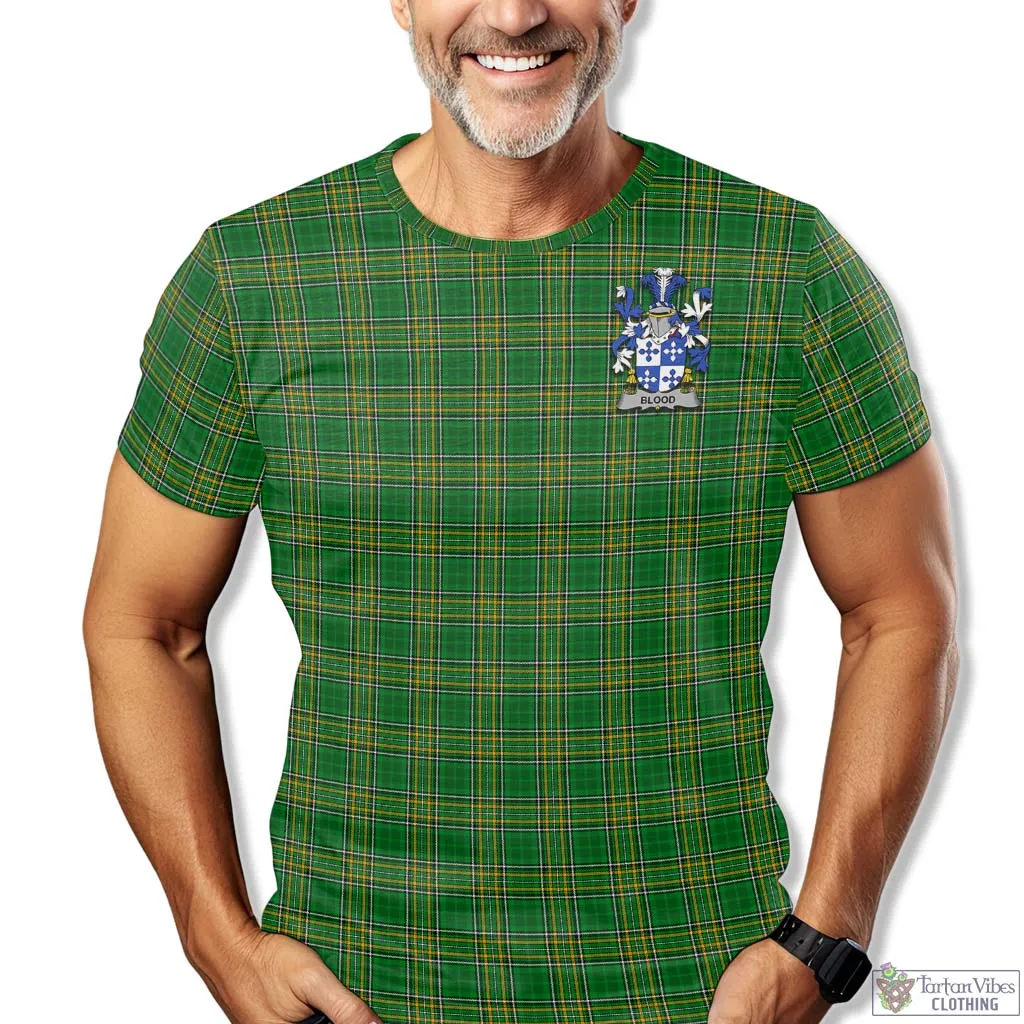 Blood Irish Clan Tartan T-Shirt with Family Seal