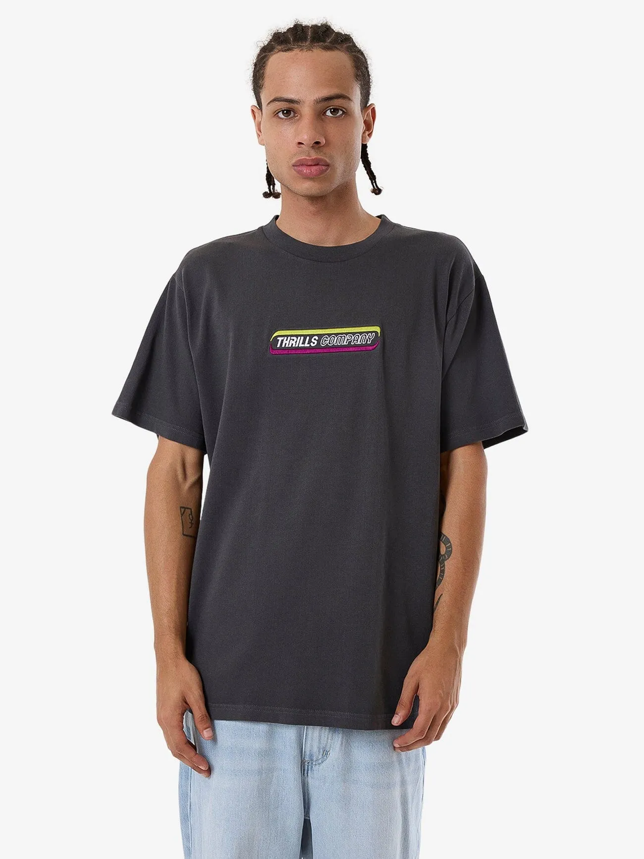 Blurr Embro Merch Fit Tee - Dark Charcoal