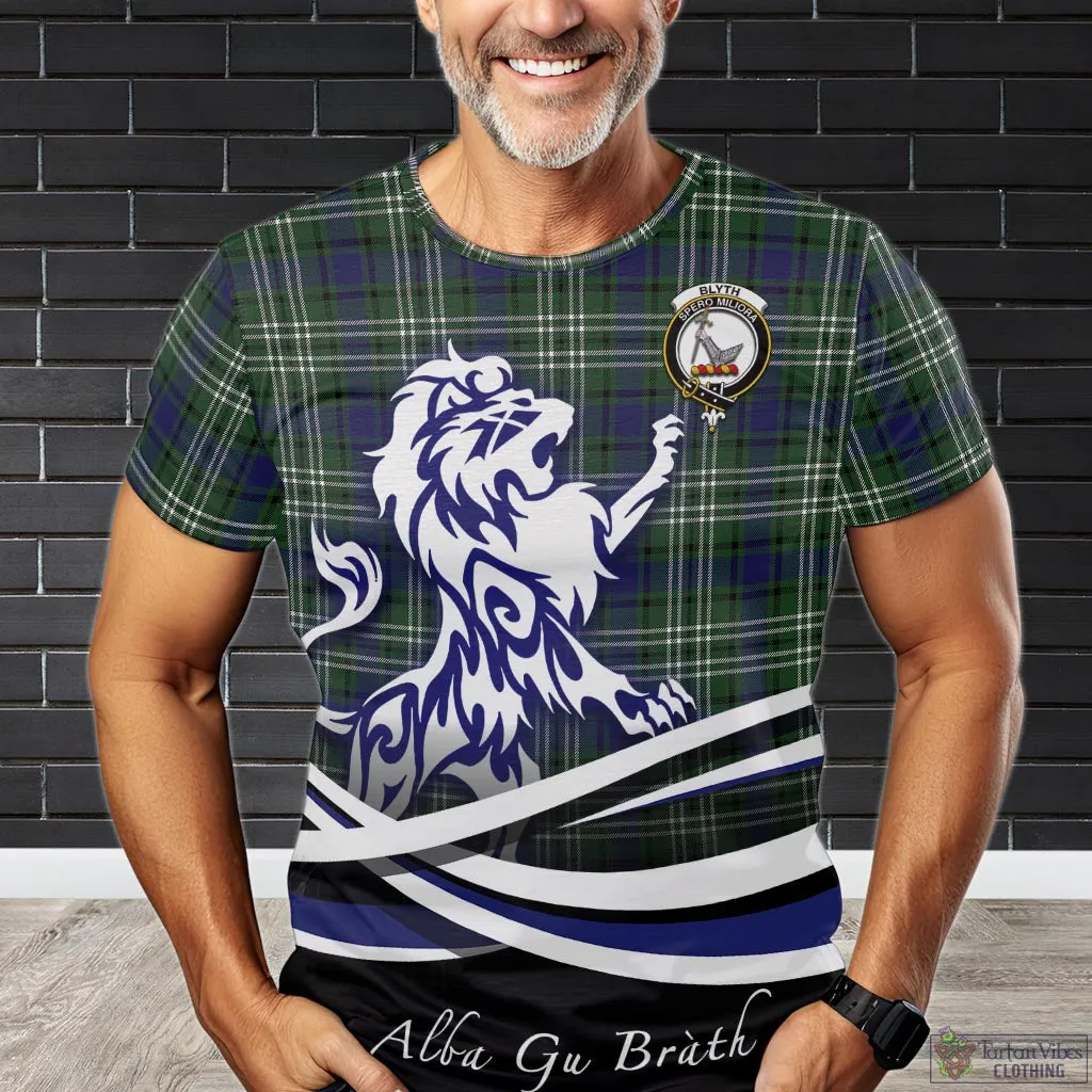 Blyth Tartan T-Shirt with Alba Gu Brath Regal Lion Emblem