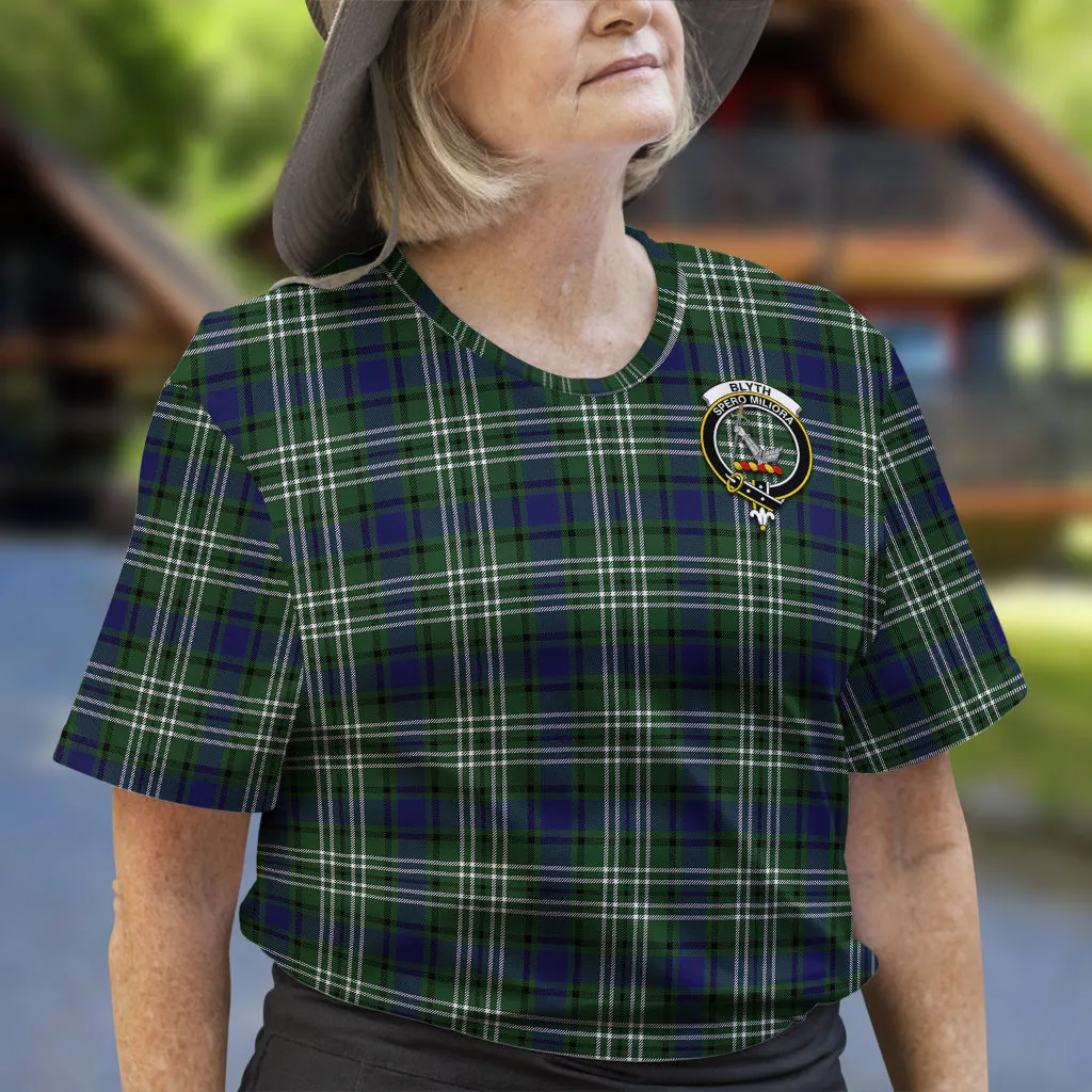 Blyth Tartan T-Shirt with Family Crest