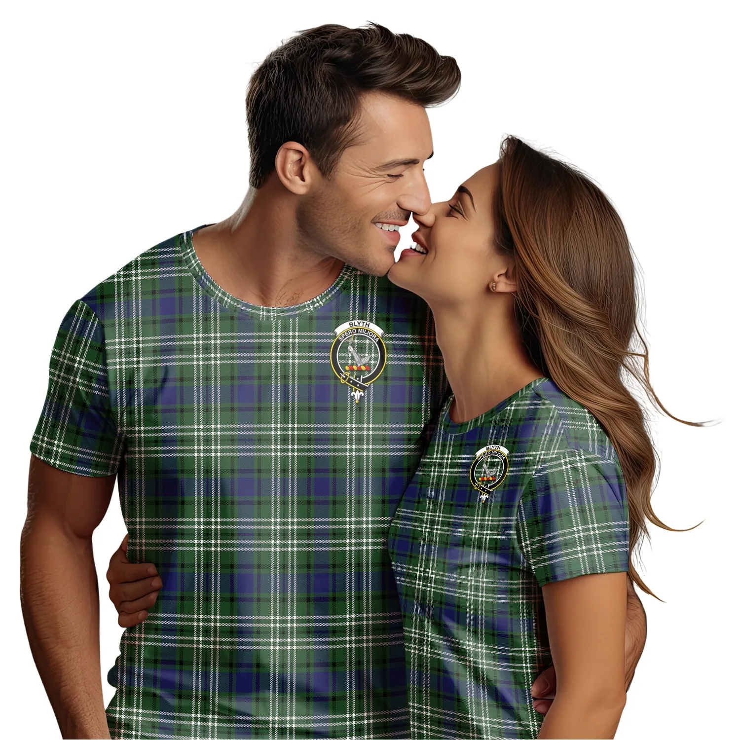 Blyth Tartan T-Shirt with Family Crest