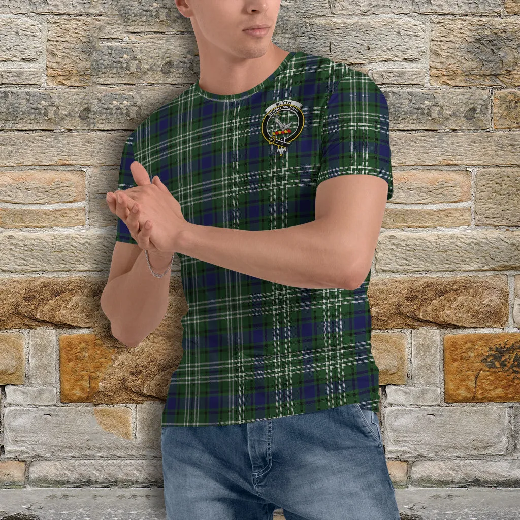 Blyth Tartan T-Shirt with Family Crest