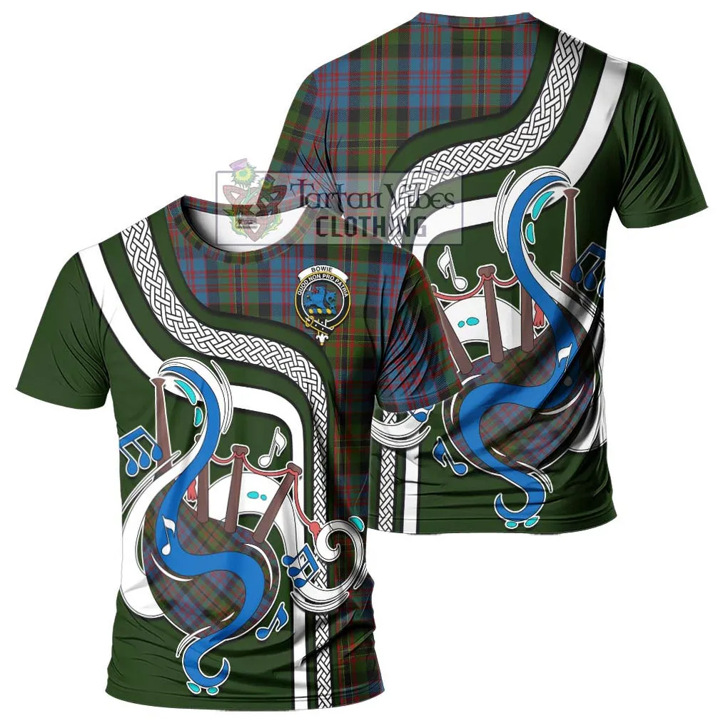 Bowie Tartan T-Shirt with Epic Bagpipe Style