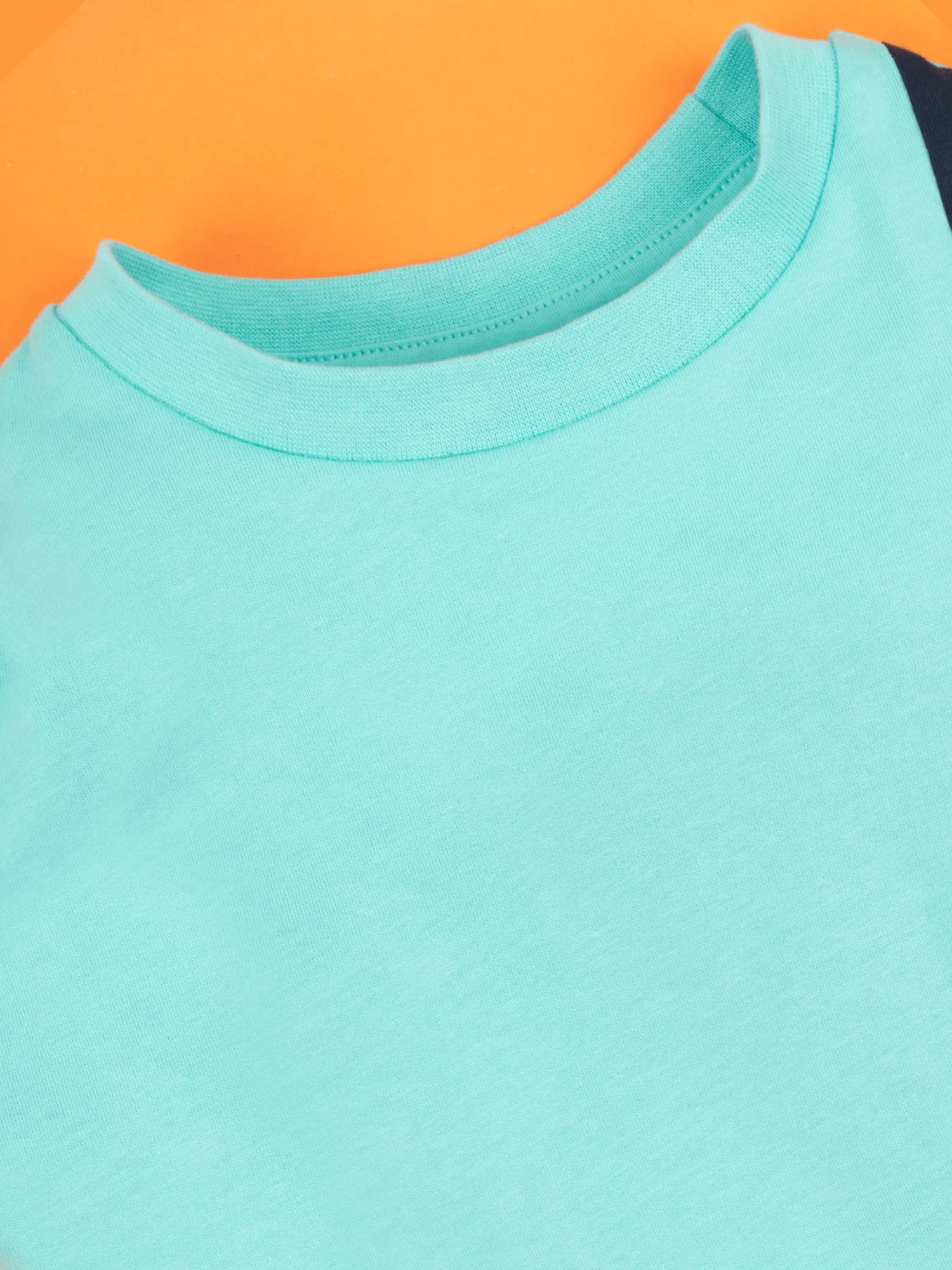 BOY'S AQUA PANELED T-SHIRT