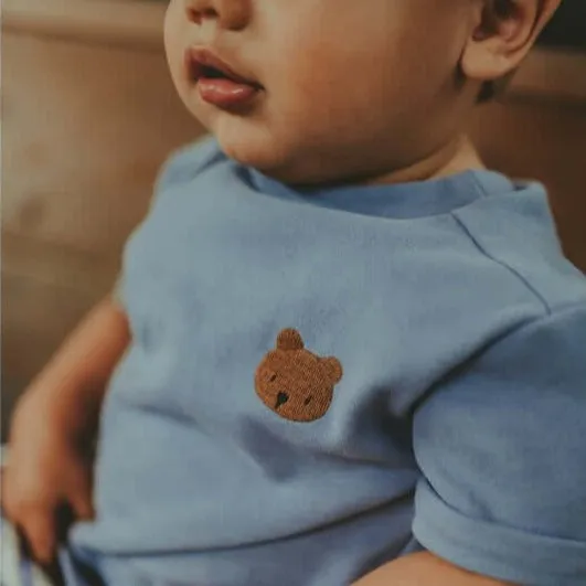 Boys Organic Jarne Blue Bear T-Shirt