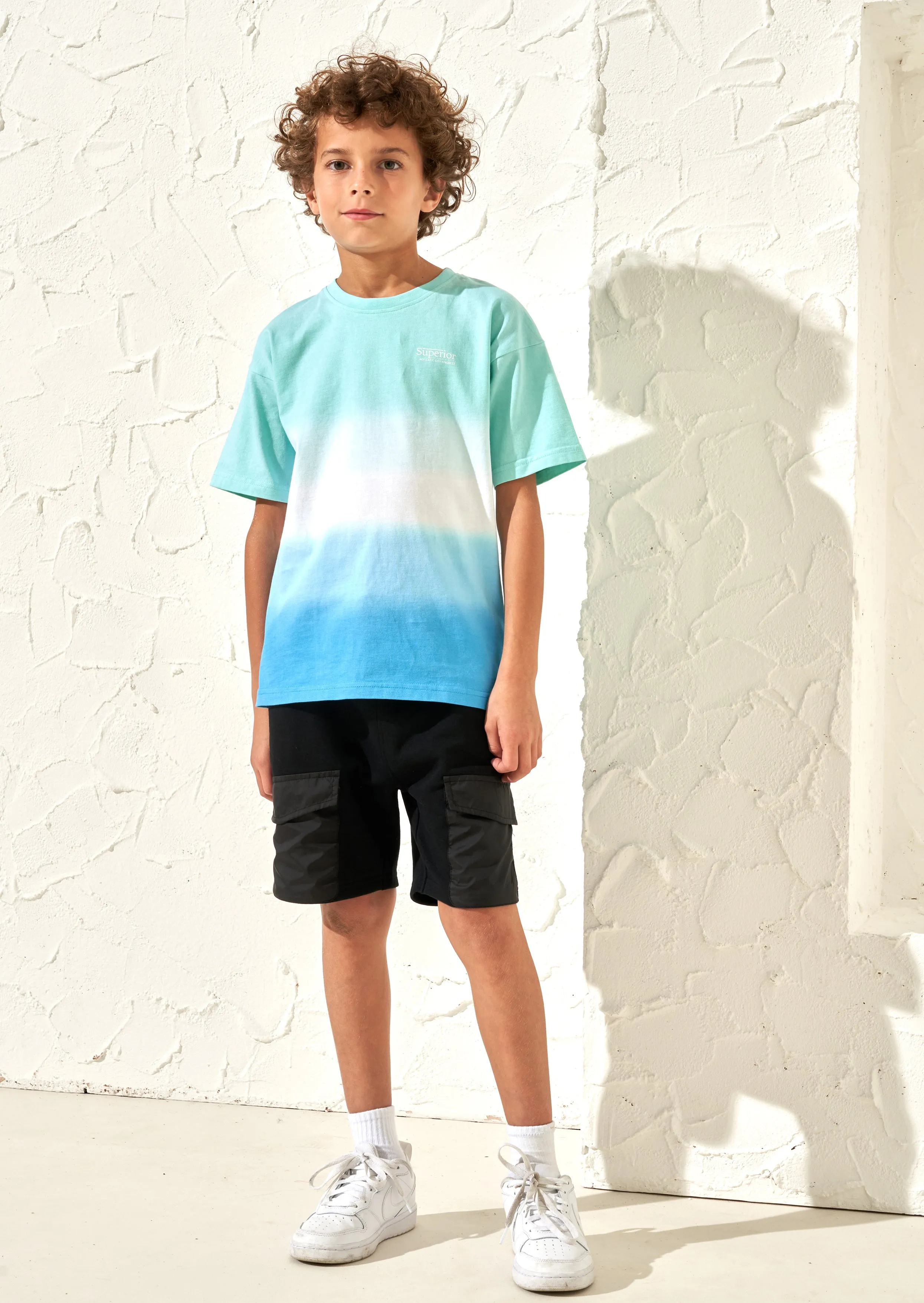 Brad Aqua Ombre Tie Dye T-Shirt