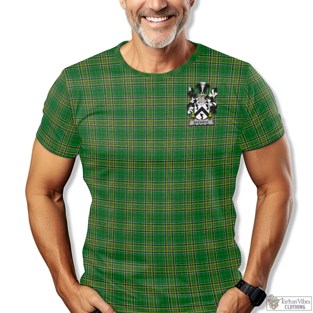 Brenock Irish Clan Tartan T-Shirt with Family Seal