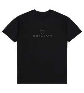 Brixton Alpha Thread T-Shirt - Black/Grey