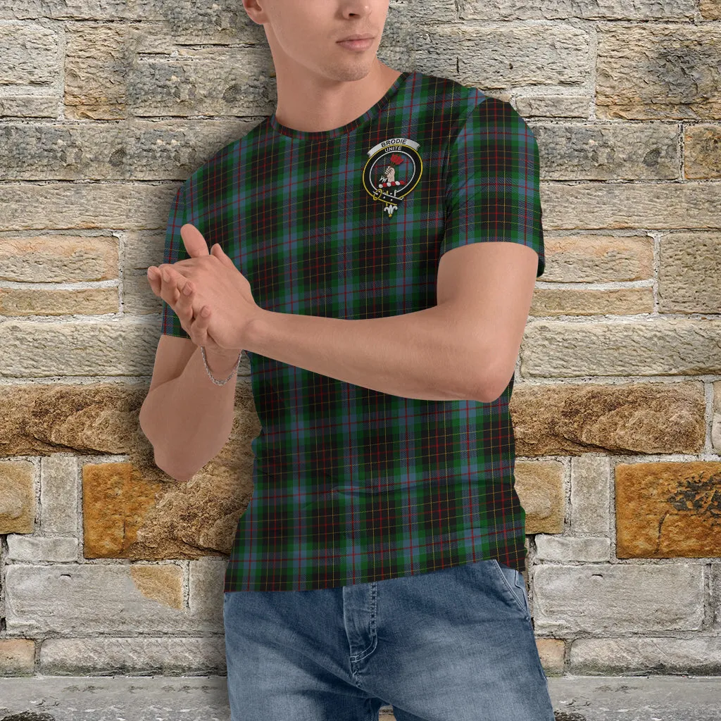 Brodie Hunting Tartan T-Shirt with Family Crest