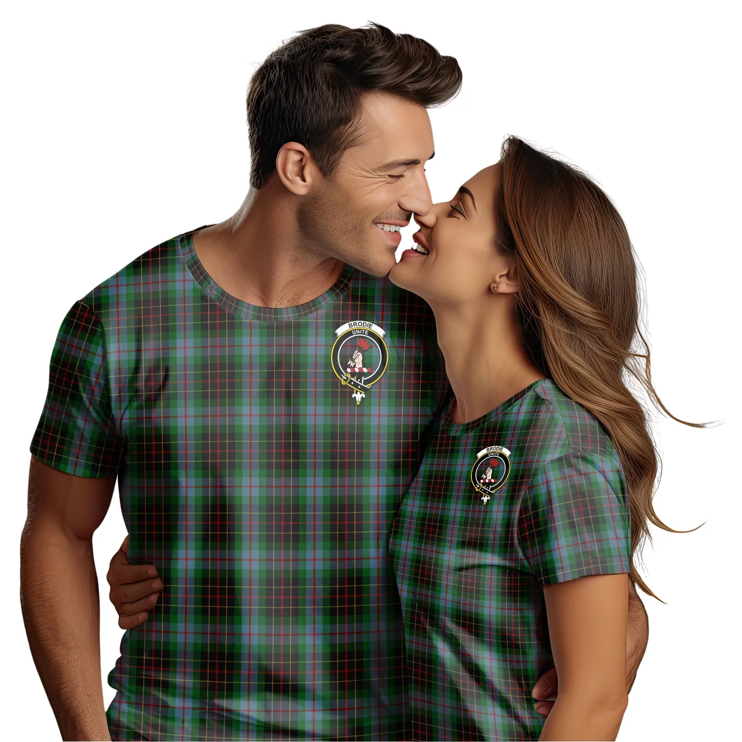 Brodie Hunting Tartan T-Shirt with Family Crest