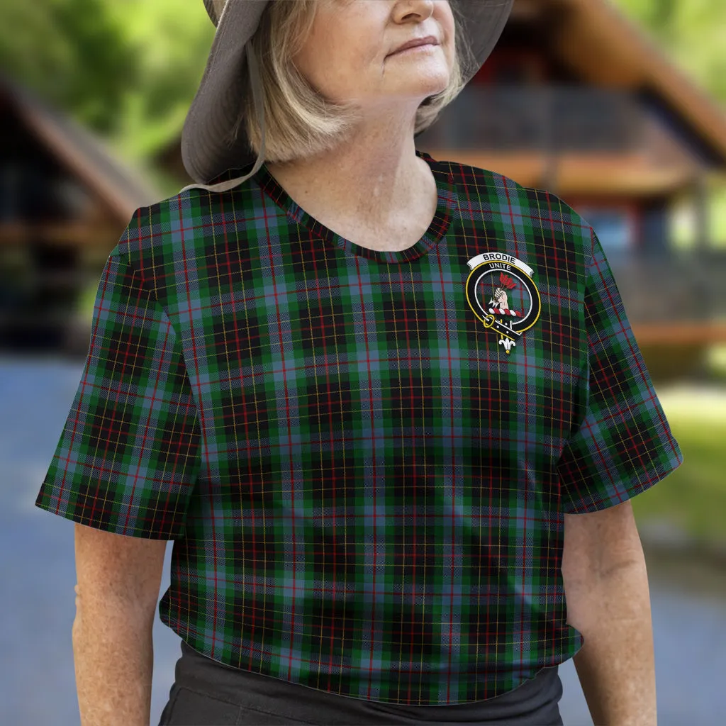 Brodie Hunting Tartan T-Shirt with Family Crest