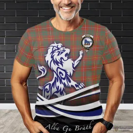 Bruce Ancient Tartan T-Shirt with Alba Gu Brath Regal Lion Emblem