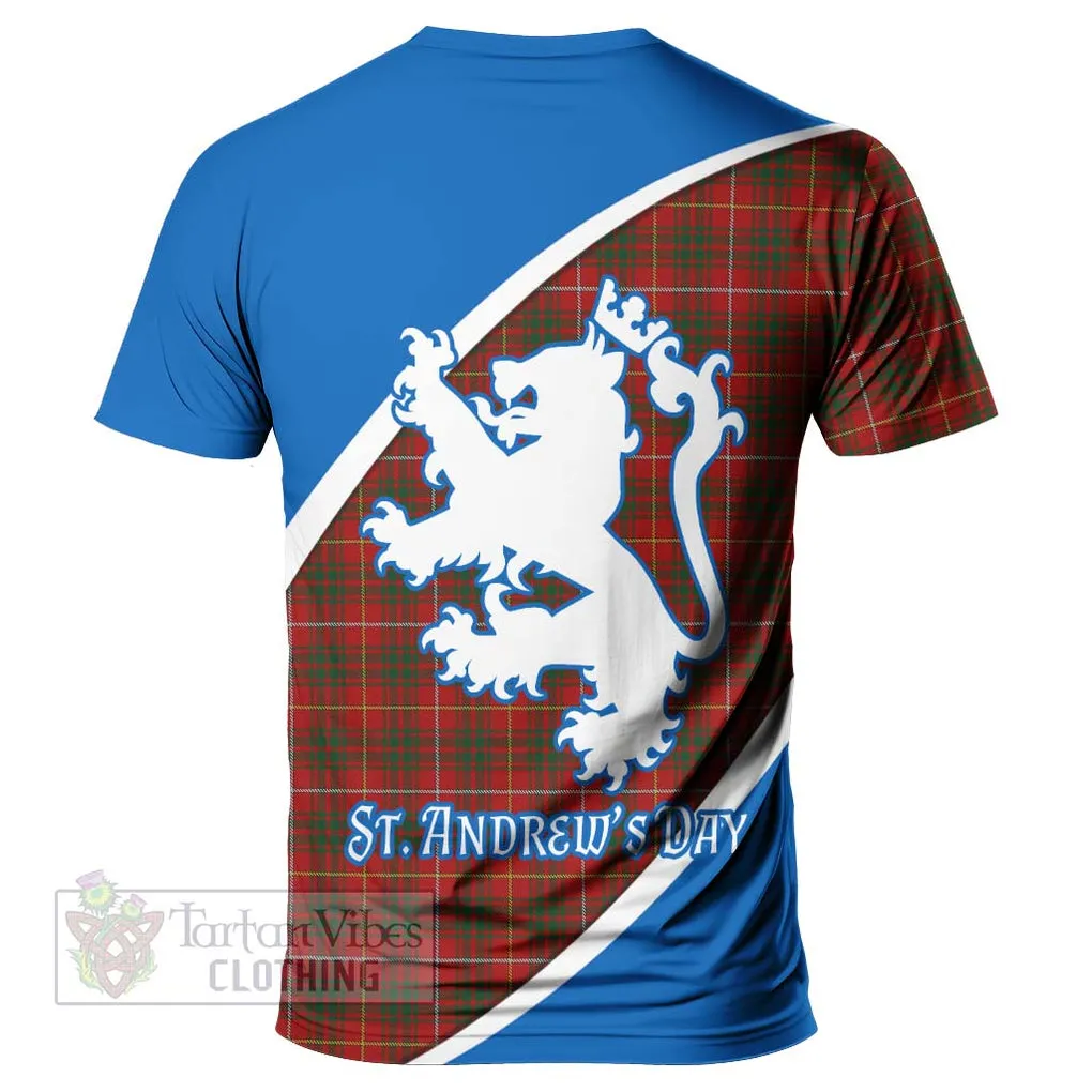 Bruce Family Crest Tartan T-Shirt Celebrate Saint Andrew's Day in Style