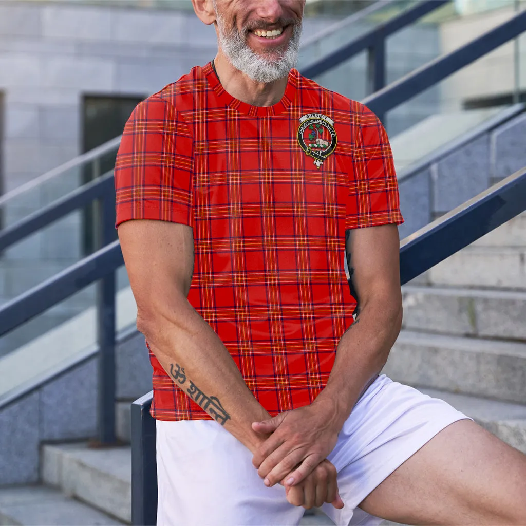 Burnett Modern Tartan T-Shirt with Family Crest