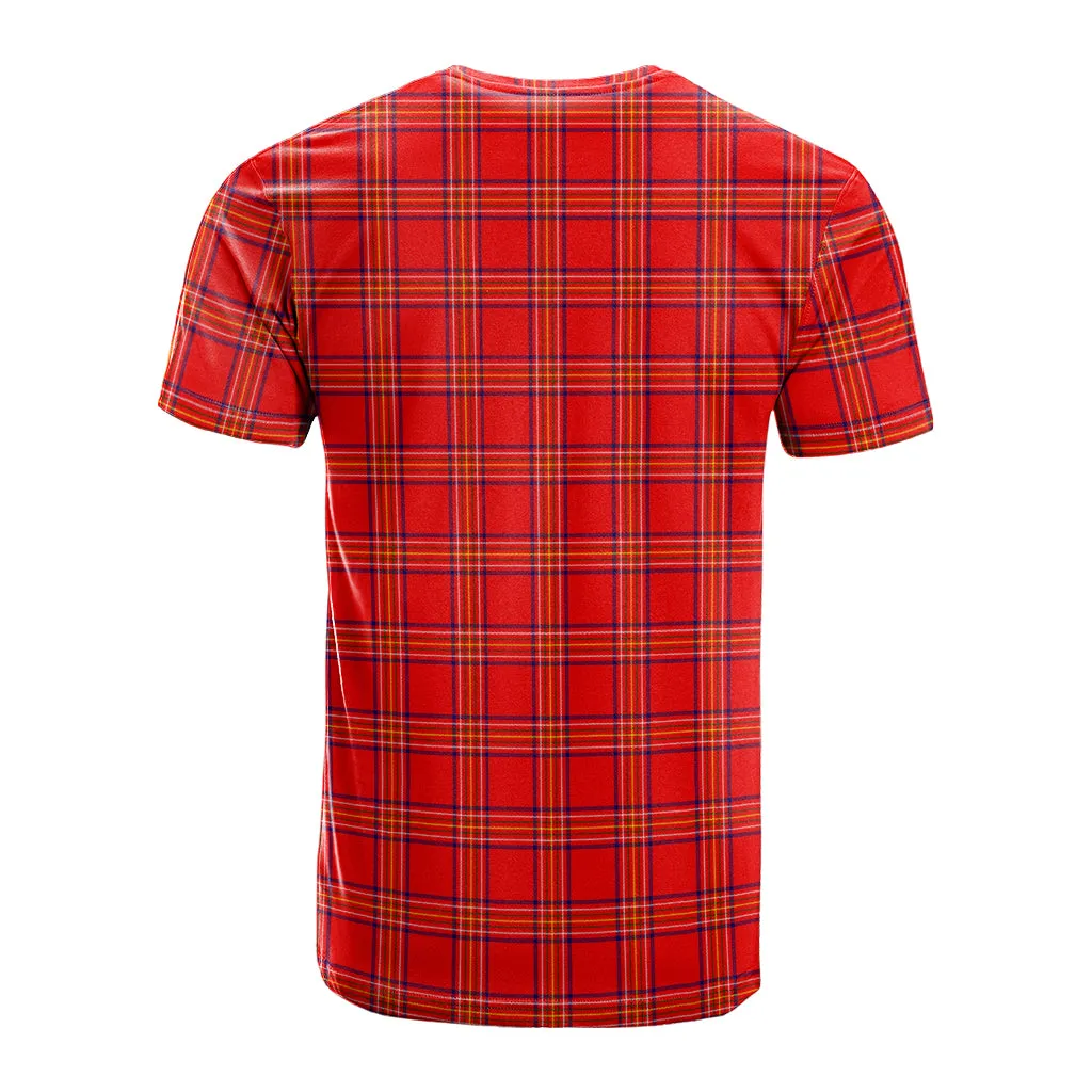 Burnett Modern Tartan T-Shirt with Family Crest