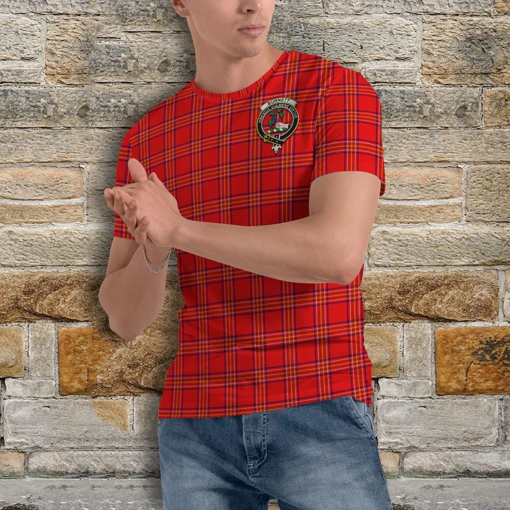 Burnett Modern Tartan T-Shirt with Family Crest