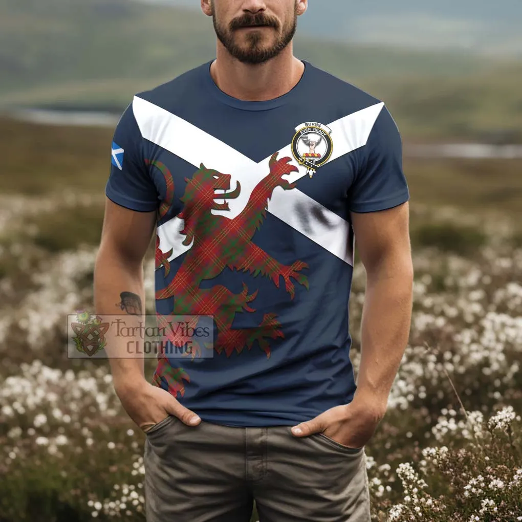 Burns Tartan Lion Rampant T-Shirt Proudly Display Your Heritage with Alba Gu Brath and Clan Name