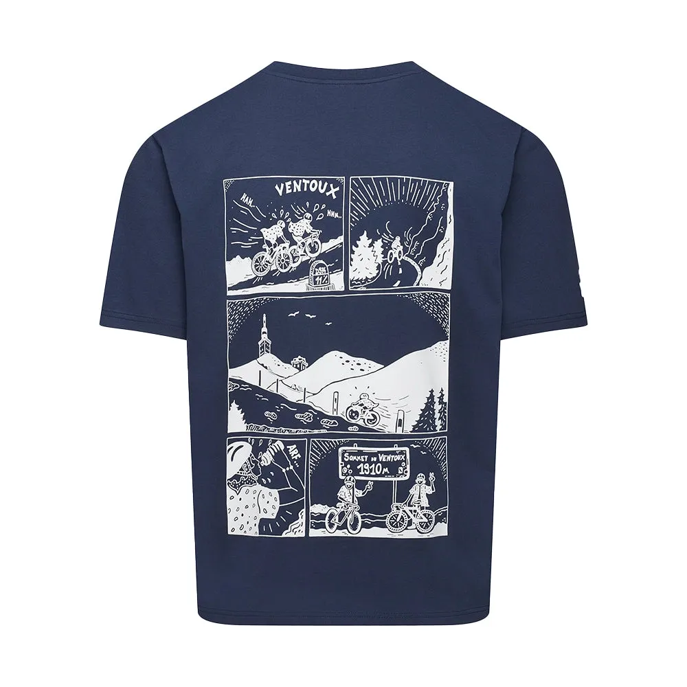 CAFE DU CYCLISTE Col Ventoux T-shirt - Navy