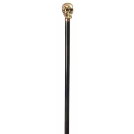 Classic Canes Resin Skull Cane in Gold