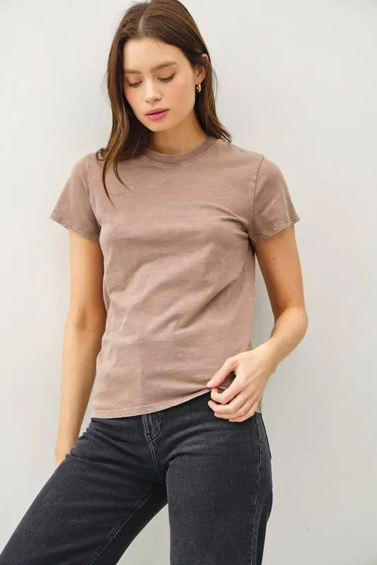 CLASSIC CUT ACID WASH COTTON T-SHIRT