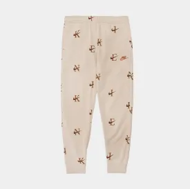 Club AOP Fleece Pants Mens Pants (Beige)