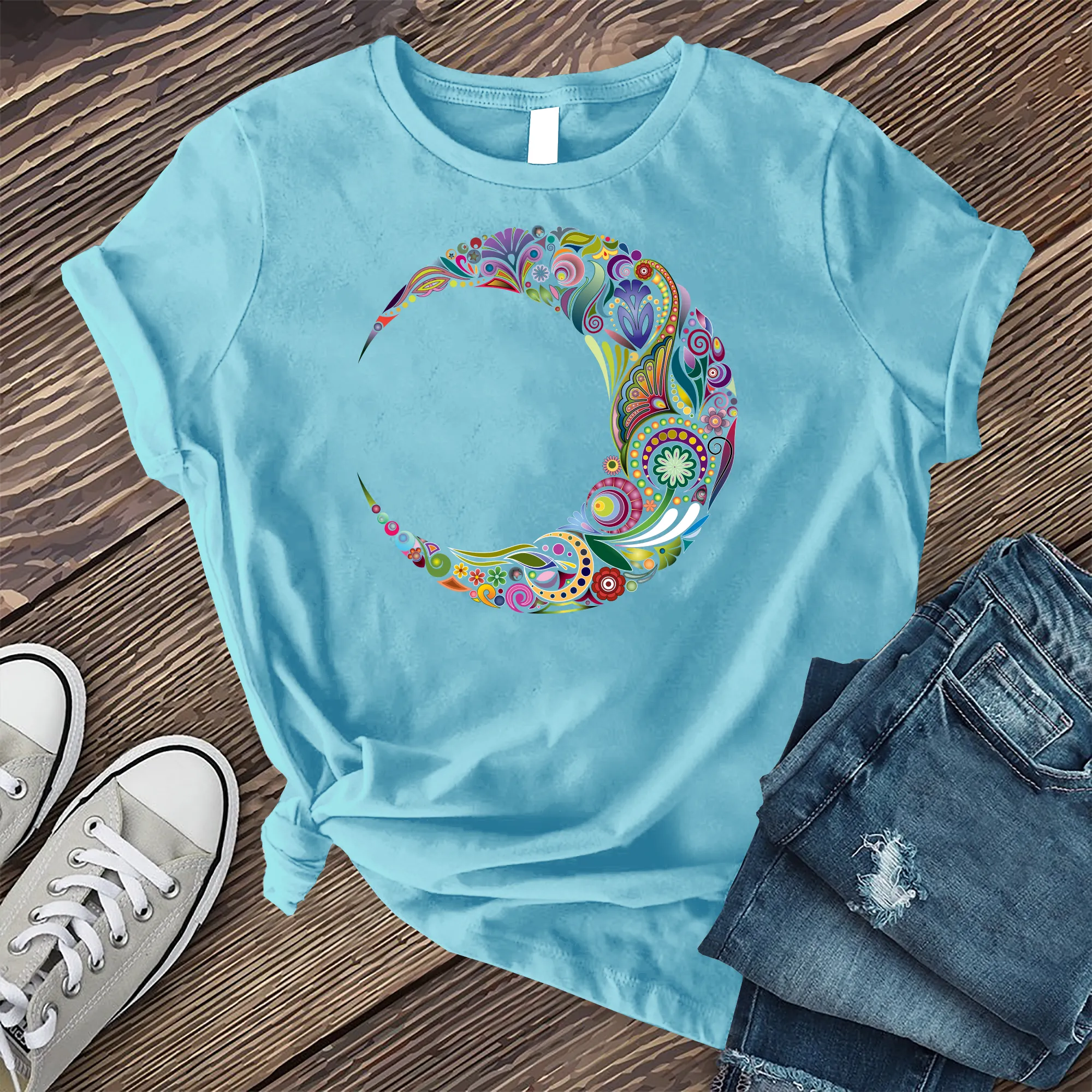 Colorful Moon Mandala T-Shirt